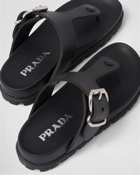 prada womens rubber flip flops|farfetch Prada slides.